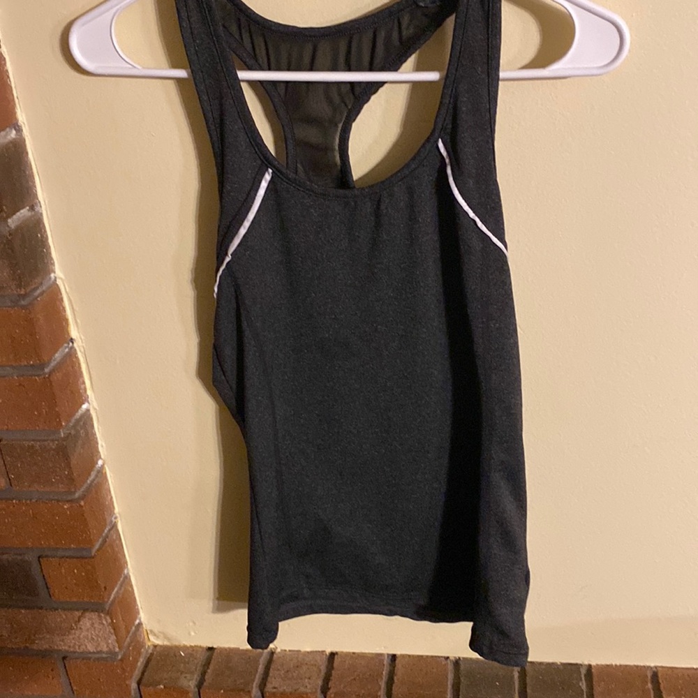 Gray athletic tank top